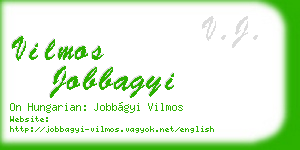vilmos jobbagyi business card